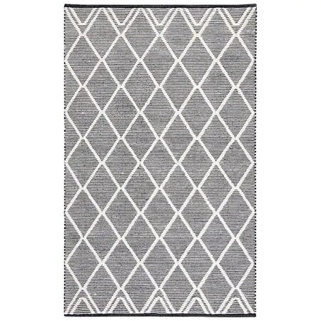 Safavieh 5 x 8 ft. Natura Contemporary Rectangle Hand Woven Rug Black & Ivory NAT832Z-5